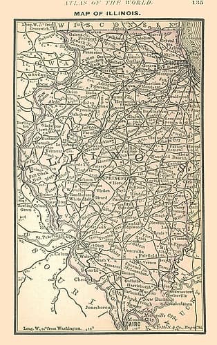 Illinois - Alden 1886 Vintage Print