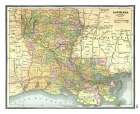 Louisiana - Johnson 1888 Art Print