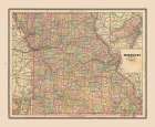 Missouri - Cram 1888 Art Print