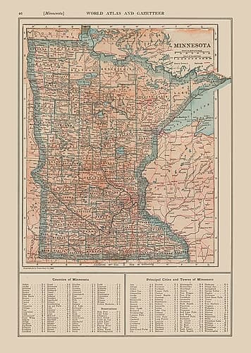 Minnesota - Reynold 1921 Vintage Print