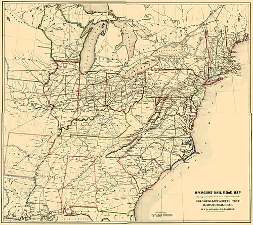North East and South West Alabama 1854 Vintage Print