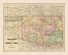 Oklahoma, Indian Territory - Cram 1892 Art Print