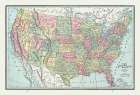 United States - Cram 1888 Art Print