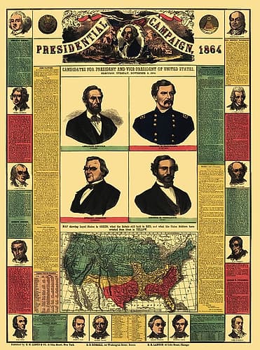 Presidential Campaign - Lloyd 1864 Vintage Print