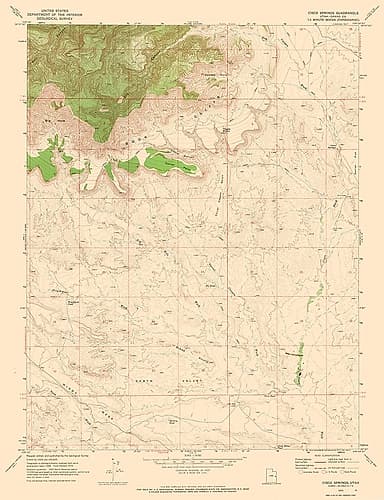 Cisco Springs Utah Quad - USGS 1970 Vintage Print
