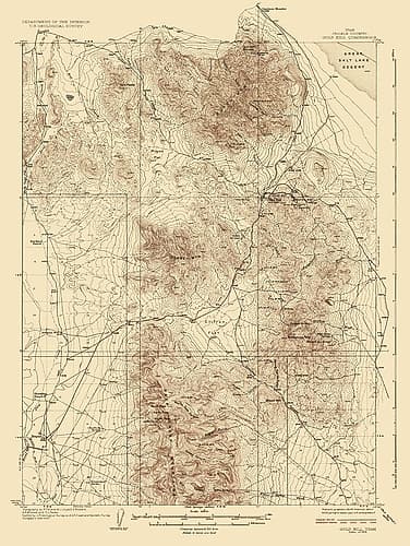 Gold Hill Utah Quad - USGS 1928 Vintage Print