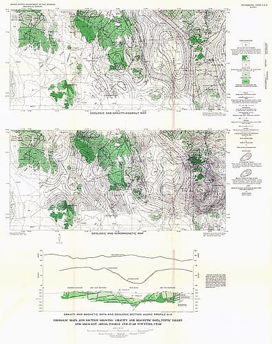 Tintic Valley Aeromagnetic Utah - USGS 1962 Vintage Print