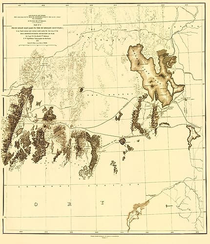 Utah Railroad Survey, Map 2 - Siebert 1855 Vintage Print