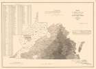 Slave Population Virginia - Kennedy 1861 Vintage Print