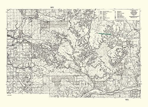 Wind River Washington Quad - USDA 1972 Vintage Print