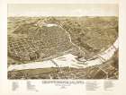 Chippewa Falls Wisconsin - Norris 1886 Vintage Print