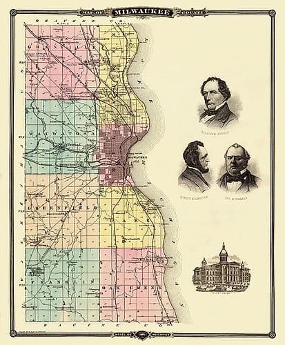 Milwaukee Wisconsin Landowner - Snyder 1878 Vintage Print