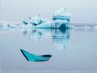 Boat On Ice Art Print