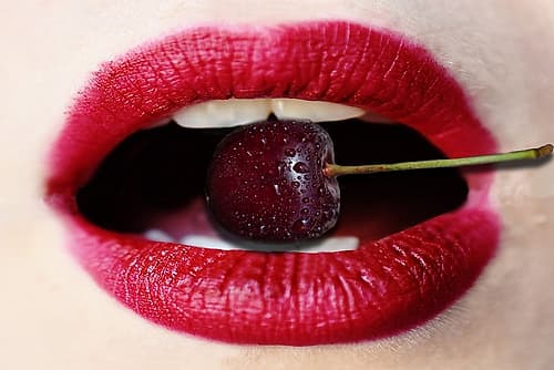 Cherry Lips Fashion Print