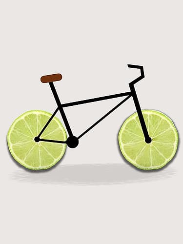 Lime Bike Art Print