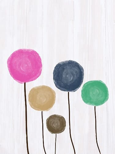 Painted Flowers Art Print