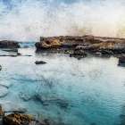 Coastal Rock Art Print