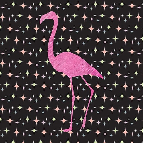 Flamingo Dress Art Print
