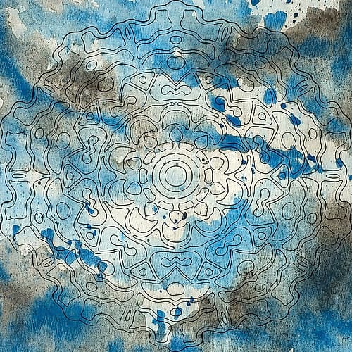 Watercolor Pattern Bohème reproduction