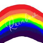Lap Paint Rainbow Art Print