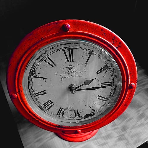 Red Clock Photography Print
