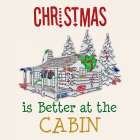 Cabin Christmas Art Print
