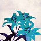 Simply Aqua Bloom Art Print