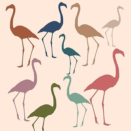Flamingo Island Minimalist Print