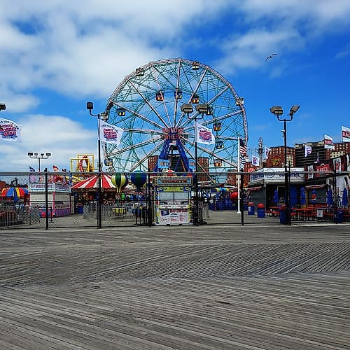 Vintage Cony Island Beach Print
