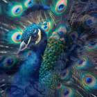 Golden Streak Peacock Art Print