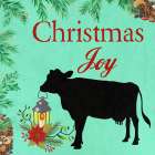 Christmas Cow Art Print