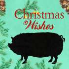 Christmas Pig Art Print