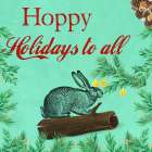 Christmas Rabbit Art Print