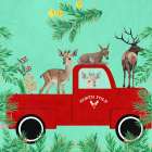 Christmas Animals 2 Art Print