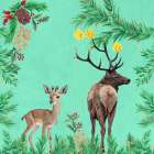 Christmas Animals 3 Art Print