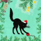 Christmas Cat Art Print