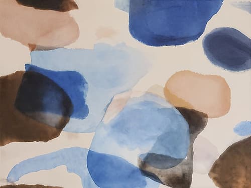 Indigo Impressions I Minimalist Print