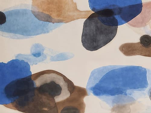 Indigo Impressions II Minimalist Print