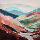 Chromatic Valley Canvas Art Print Art Print