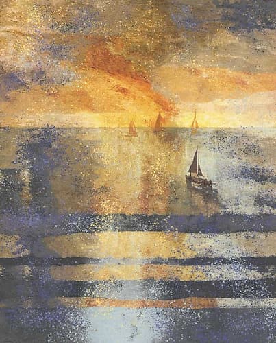 Fire Sunset V Art Print by Marta Wiley