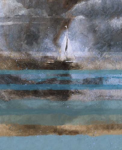 Storm II Blue Art Print by Marta Wiley
