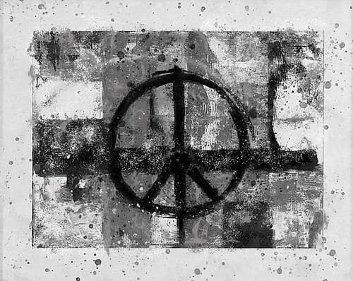 BAndW PEACE Art Print by Marta Wiley