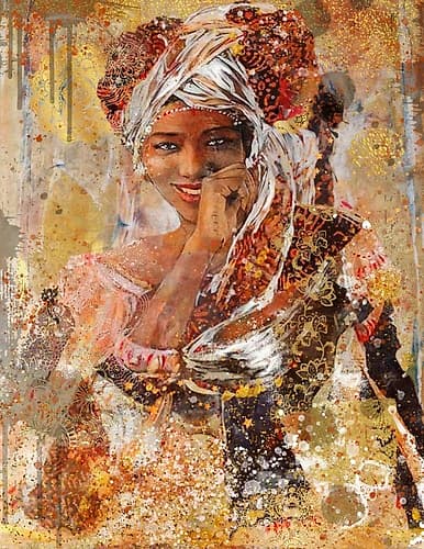Tan African Dreams Art Print