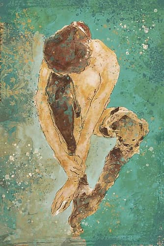 Teal Repose Art Print