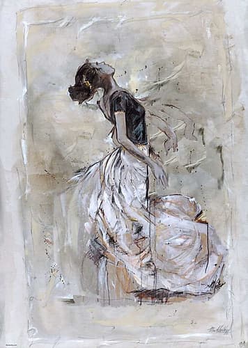 Dancer On Linen Art Print