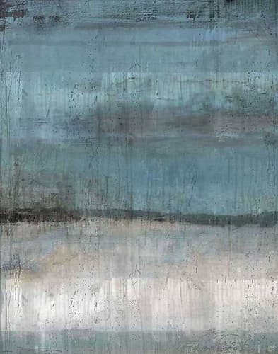 Blue Ociean Sand Abstract Art Print by Marta Wiley