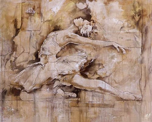 Ballerian Sepia Art Print