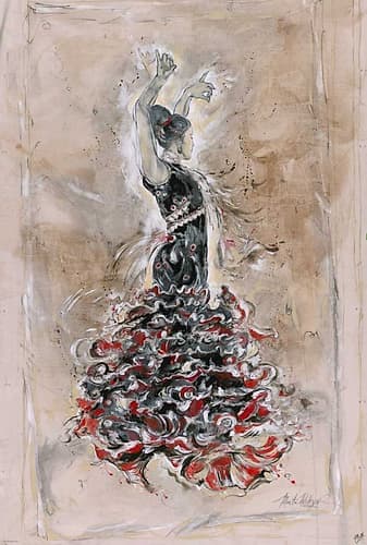 Dancer On Linen Art Print