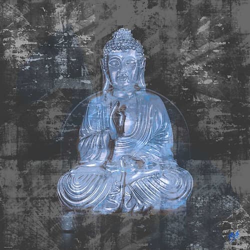 Blue Buddah Inspirational Print