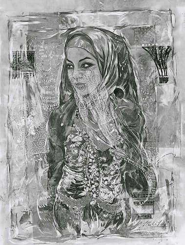 BandW Woman Art Print